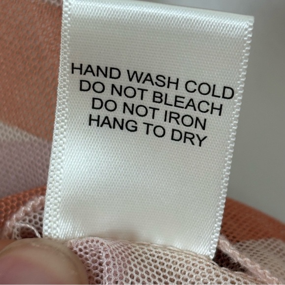 Altar’d State Pink and Brown Mesh Long Sleeve Top - Picture 4 of 4